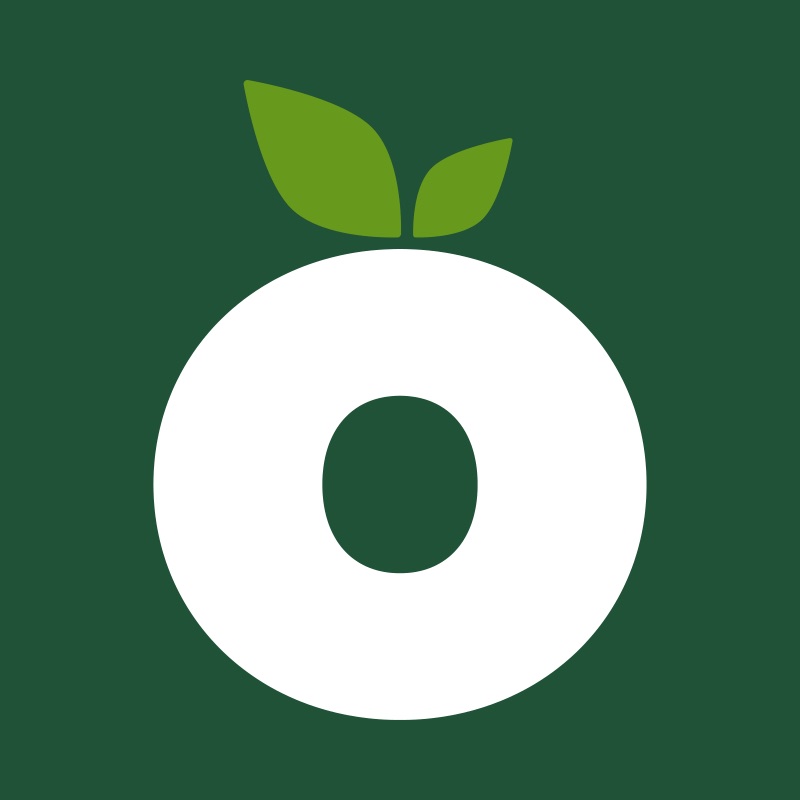 The mark, an o with two leaves.