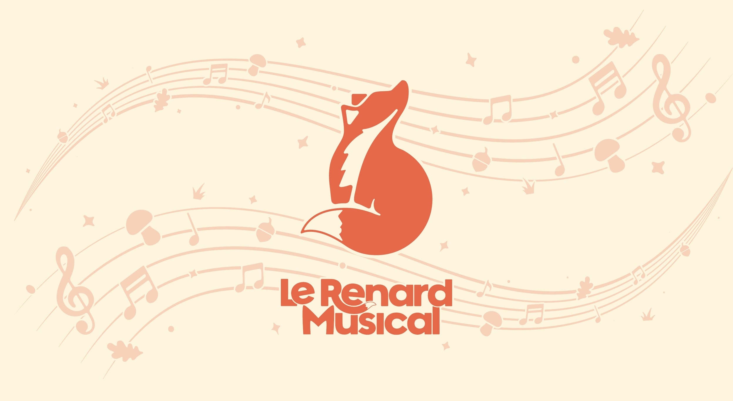 The whole identity, logotype, fox mark and music motifs.