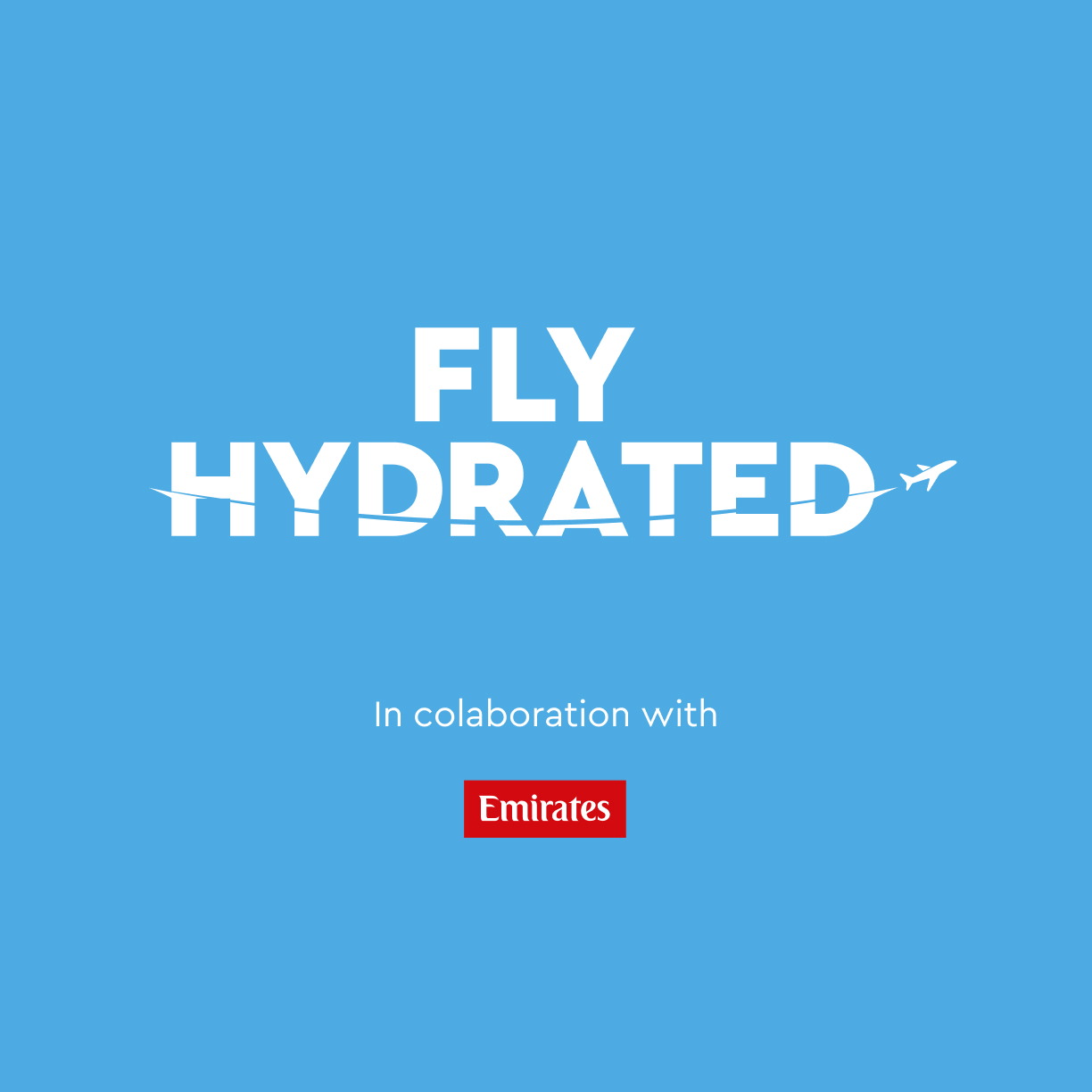 The Fly Hydrated lockup, in collaboration with Emirates.