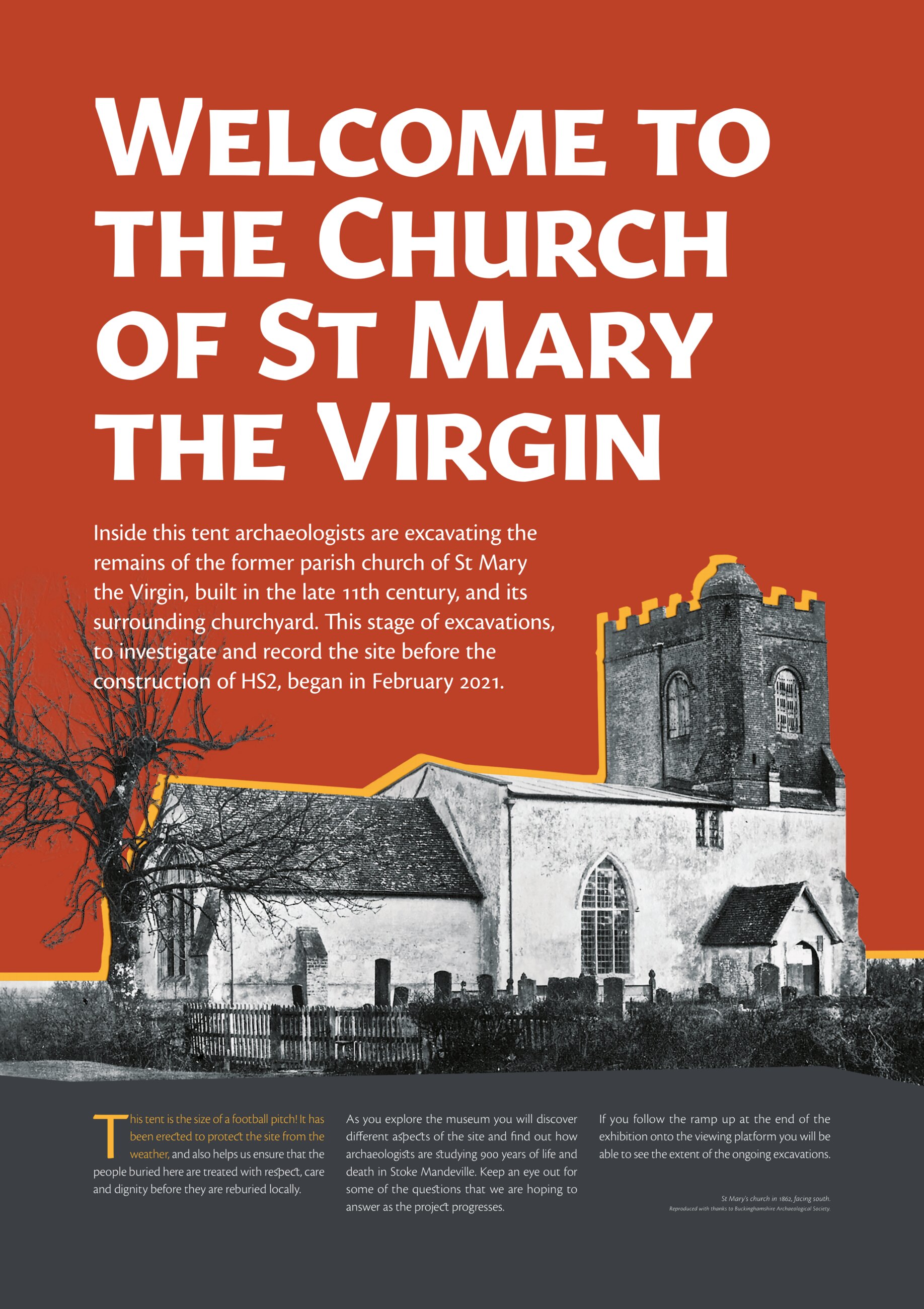 A1 panel, Welcome to the Church of St Mary the Virgin.