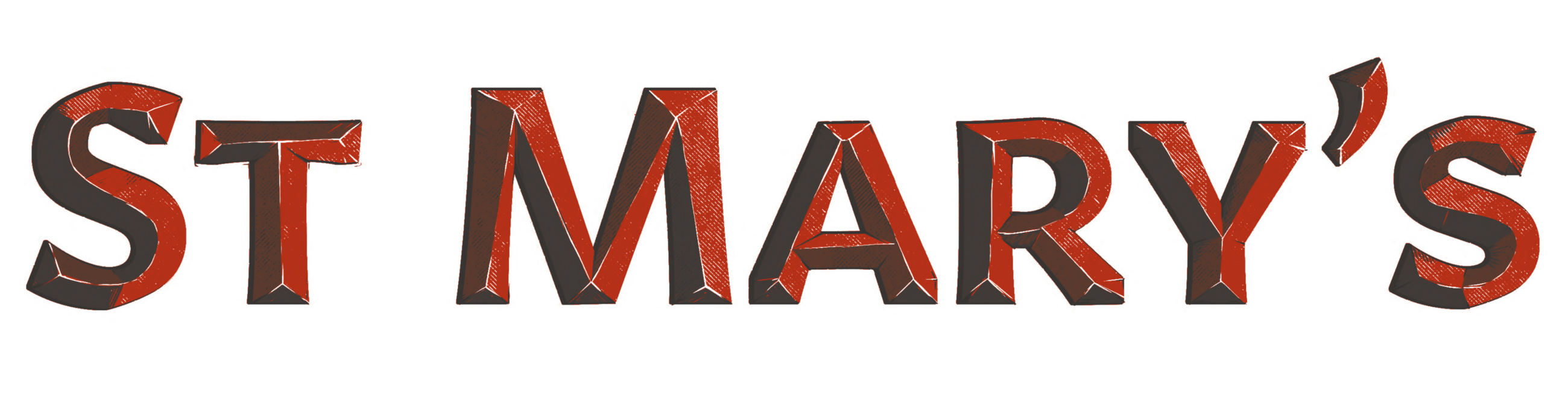 The St Mary’s lettering, drawn for the museum.
