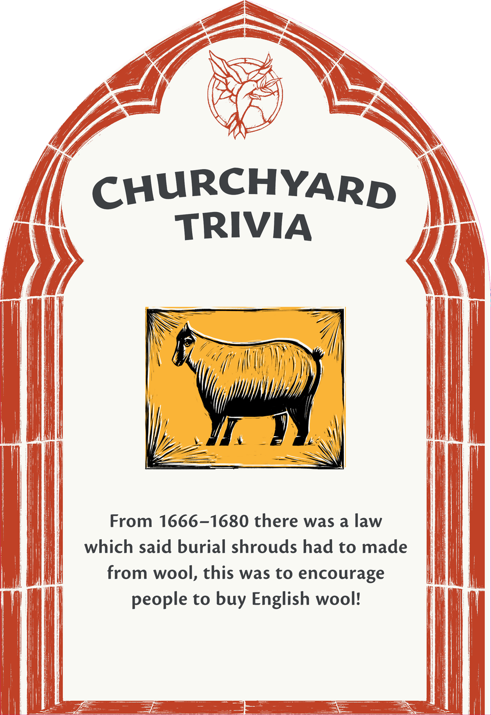 A second Churchyard Trivia panel, with a goat.